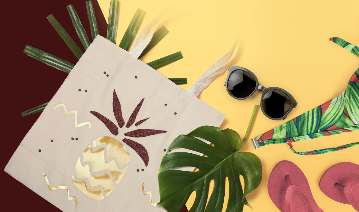 Zestaw do Ozdobienia Torby Ananas Zestaw do Ozdobienia Torby Ananas
