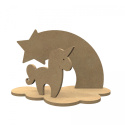 Dekoracja 3D z MDF Jednorożec z tęczą Dekoracja 3D z MDF Jednorożec z tęczą