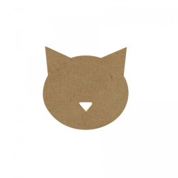 Dekoracja z MDF Głowa Kota 10 cm