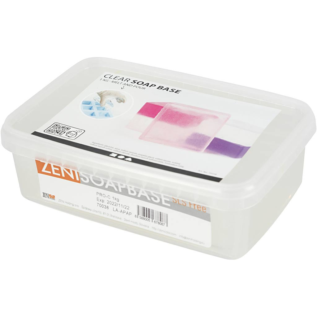 Gotowa baza mydlana przeźroczysta 1 kg Gotowa baza mydlana przeźroczysta 1 kg