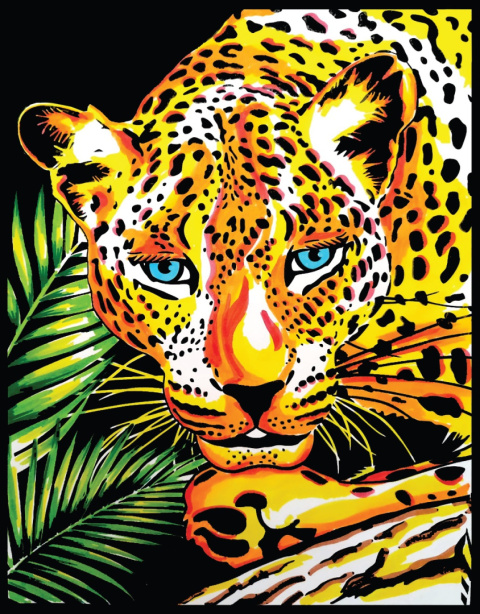 Kolorowanka Welwetowa 47x35 Leopard