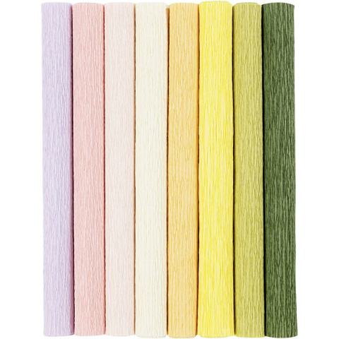 Krepina 25x60 cm 8 ark. kol. pastelowe Krepina 25x60 cm 8 ark. kol. pastelowe