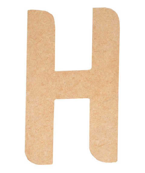 Litera płaska H z MDF H: 40 cm