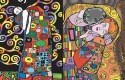 Notatnik Welwetowy A5 Klimt + Flamastry Notatnik Welwetowy A5 Klimt + Flamastry