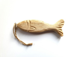 Zawieszka Rybka z drewna L: 12,5 cm