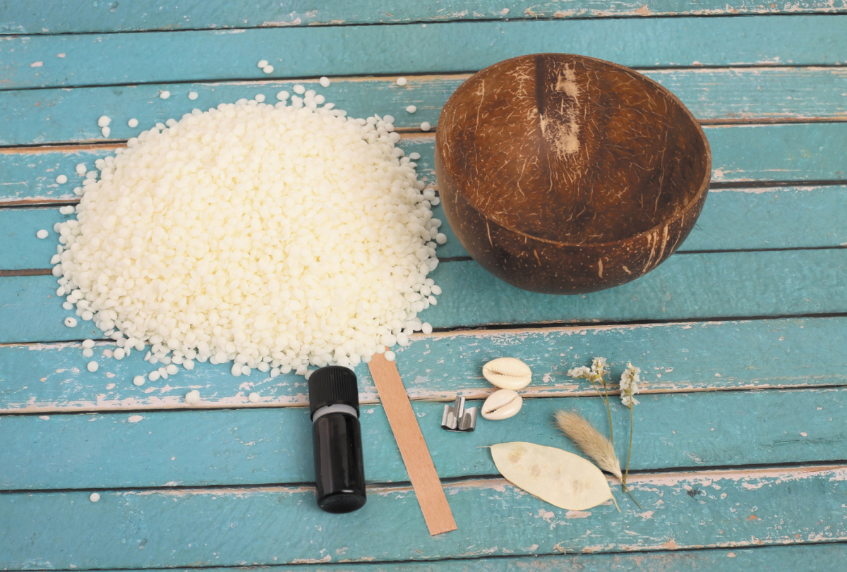Zestaw DIY Świeca Sojowa - Kokos Zestaw DIY Świeca Sojowa - Kokos