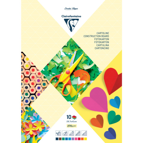 Blok papierów kolorowych A3 270g 10ark Blok papierów kolorowych A3 270g 10ark