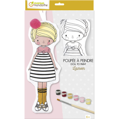 Lalka Laureen z materiału do pomalowania Lalka Laureen z materiału do pomalowania