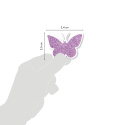 Naklejki brokatowe Motyle Kwiaty Purpura Naklejki brokatowe Motyle Kwiaty Purpura