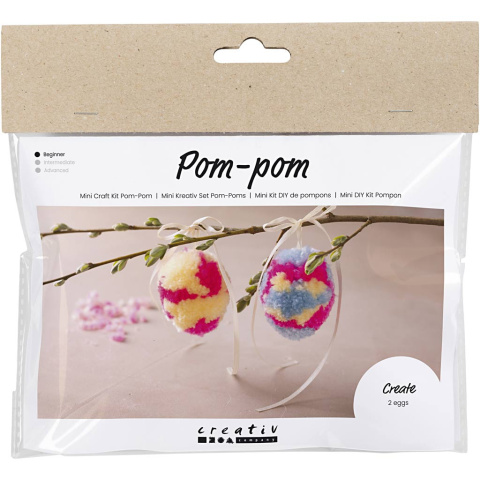 Mini Zestaw DIY Pomponowe jajka Mini Zestaw DIY Pomponowe jajka
