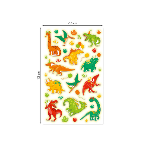 Naklejki 3D Świecące w ciemności Dino Naklejki 3D Świecące w ciemności Dino