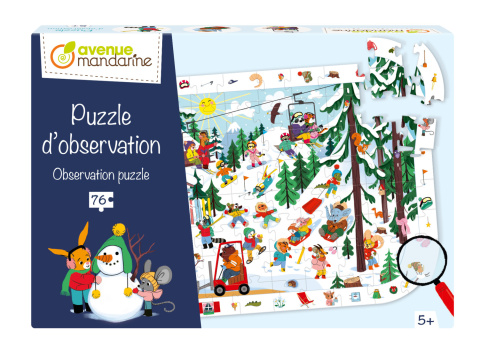 Puzzle obserwacyjne Góry Zimą Puzzle obserwacyjne Góry Zimą
