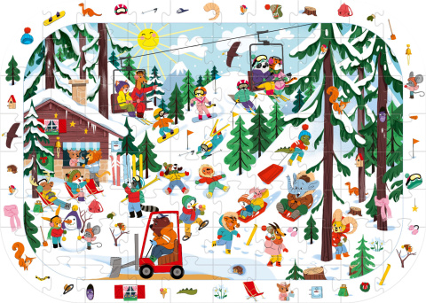 Puzzle obserwacyjne Góry Zimą Puzzle obserwacyjne Góry Zimą