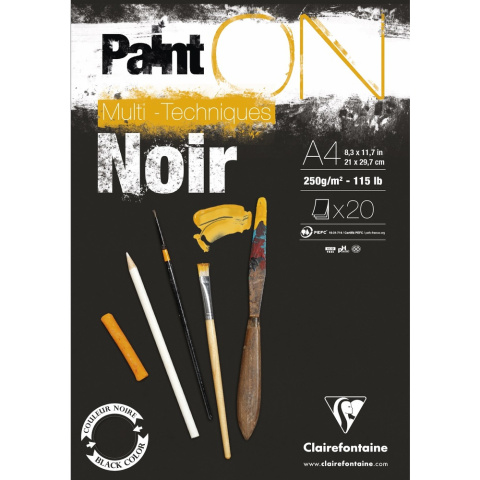 Blok papieru Czarny A4, 250 g, 20 ark. Blok papieru Czarny A4, 250 g, 20 ark.