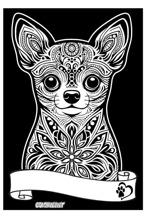 Kolorowanka Welwetowa A4 Chihuahua Kolorowanka Welwetowa A4 Chihuahua