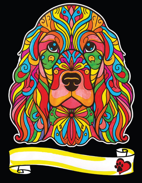Kolorowanka Welwetowa A4 Cocker Spaniel Kolorowanka Welwetowa A4 Cocker Spaniel