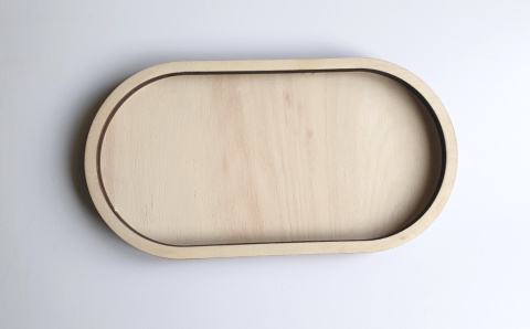 Naczynie Owalne ze sklejki 115x215 mm Naczynie Owalne ze sklejki 115x215 mm