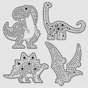 Zestaw do malowania kropkami Dinozaury