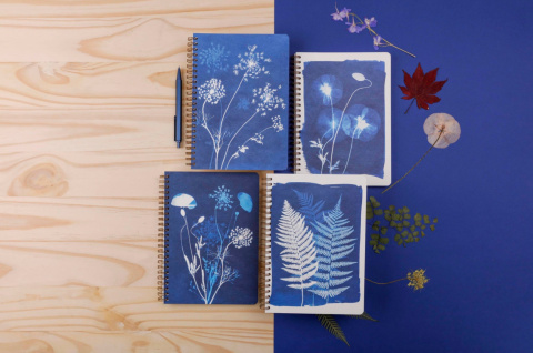 Zeszyt na spirali A5 Cyanotype mix Zeszyt na spirali A5 Cyanotype mix