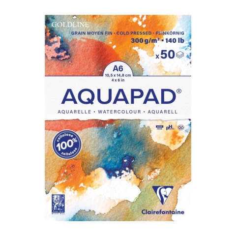 Blok akwarelowy AQUAPAD A6, 300g, 50 ark