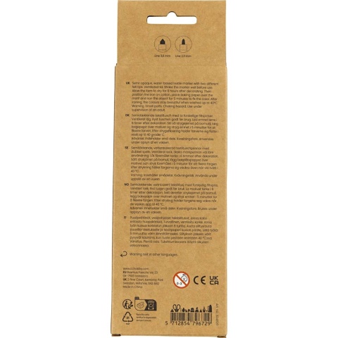 Markery do tkanin Czarne 6 szt.