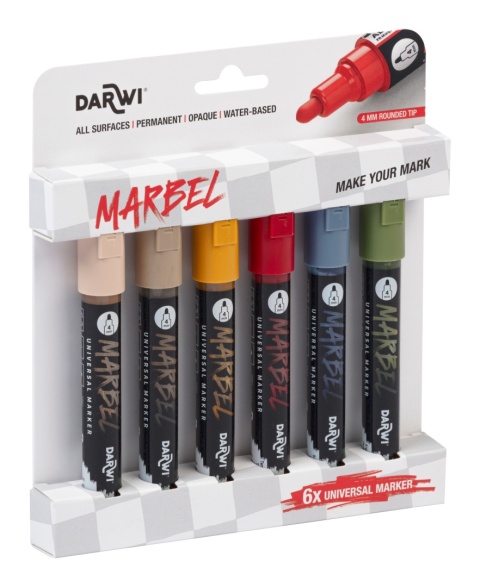 Zestaw 6 markerów MARBEL 4mm Natura