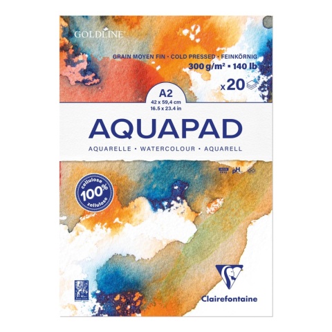 Blok akwarelowy AQUAPAD A2, 300g, 20 ark