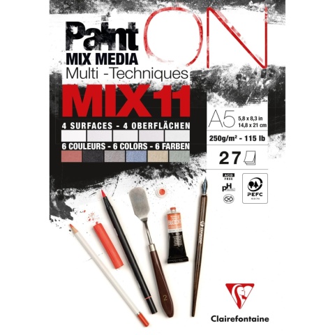 Blok papierów PaintON Mix11, A5, 250g