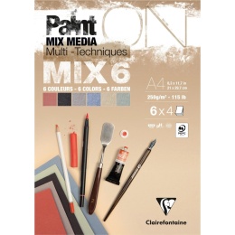 Blok papierów PaintON Mix6, A4, 250g