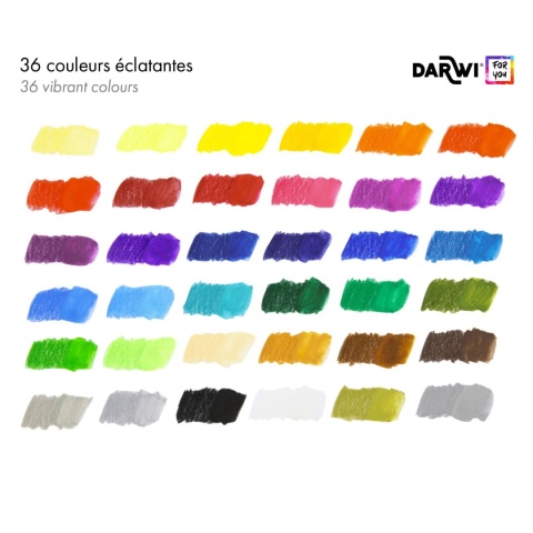 Kredki akwarelowe Darwi 36 kolorów