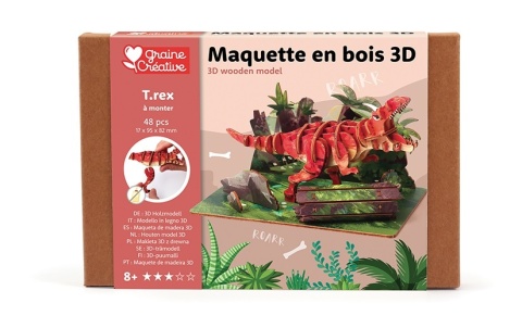 Makieta 3D z drewna, Tyranozaur