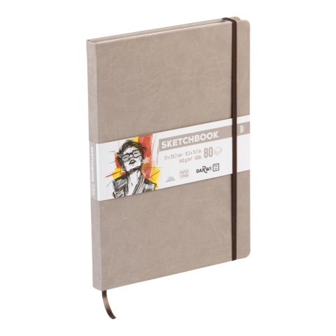 Szkicownik DARWI A4 140g Szarobrązowy