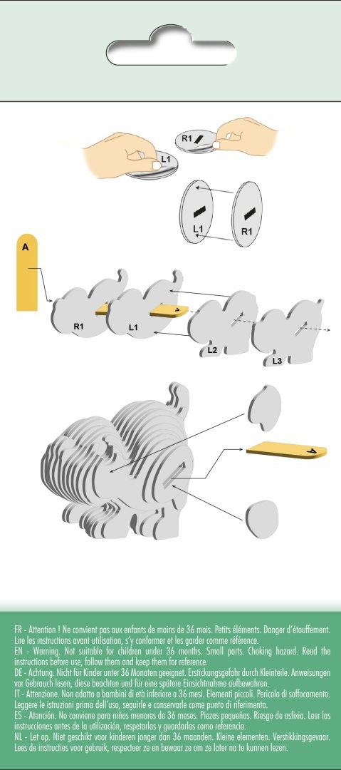 Układanka przestrzenna 3D Piesek