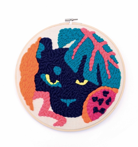 Zestaw Punch Needle Pantera D: 25 cm