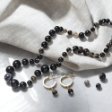 Zestaw do biżuterii z czarnymi Agatami