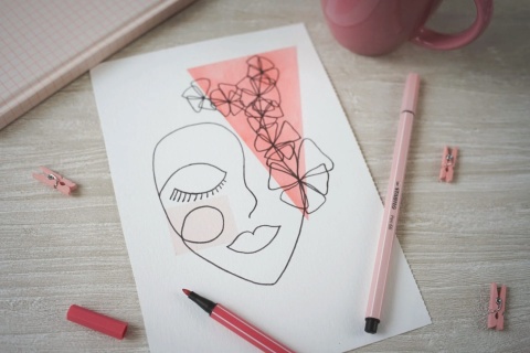 Flamaster STABILO Pen 68 Ciemny Róż