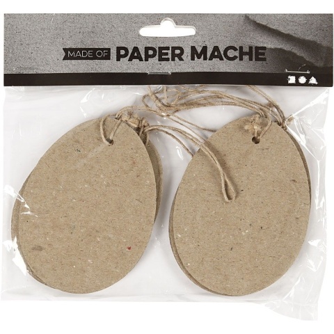 Jajko - Zawieszka z papier-mache 6 szt.
