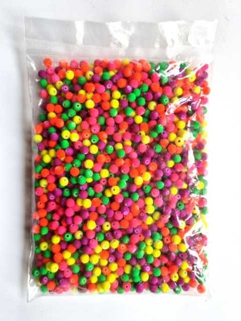 Koraliki Neonowe, D: 6 mm, 200 g