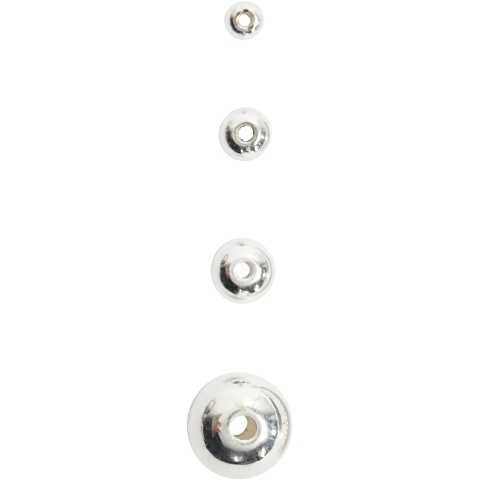 Koraliki plastikowe srebrne D: 4 mm