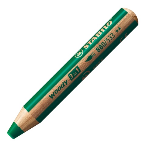 Kredka STABILO Woody 3w1 Ciemnozielona