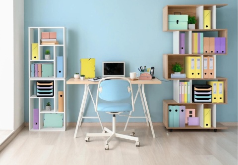 Teczka harmonijkowa 18 przeg. Błękitna