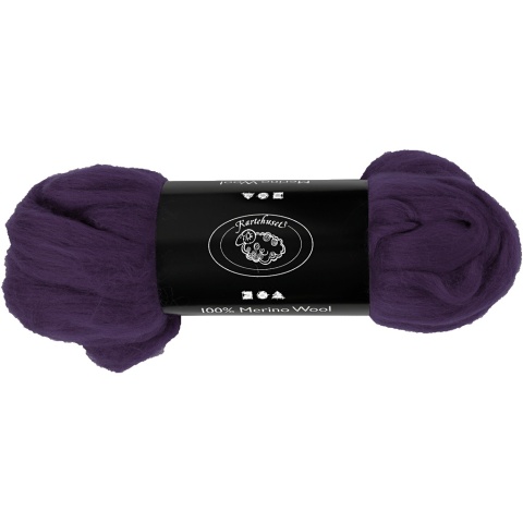 Wełna Merynosów 100g Purpurowa