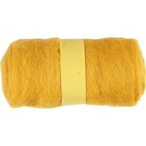 Wełna czesankowa 100 g Żółta