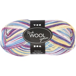 Włóczka odcienie Fiolet-Żółty 50 g