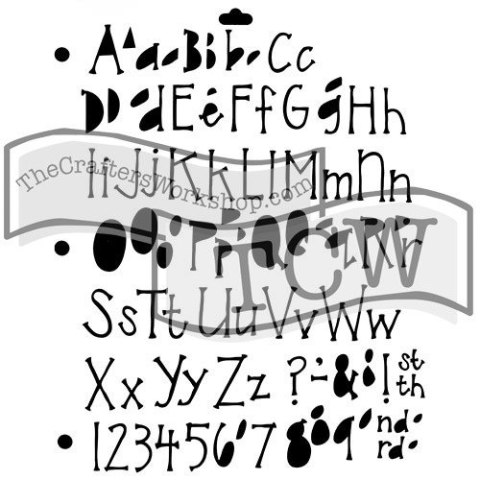 Szablon Alfabet Dziarski 27,8x21,5 Szablon Alfabet Dziarski 27,8x21,5