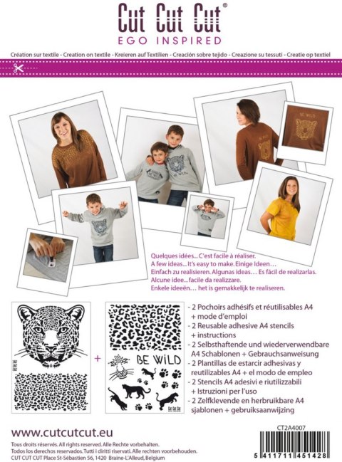 2 Szablony A4 samoprzylepne Dzikość 2 Szablony A4 samoprzylepne Dzikość
