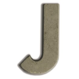 Litera J z betonu H:5 cm