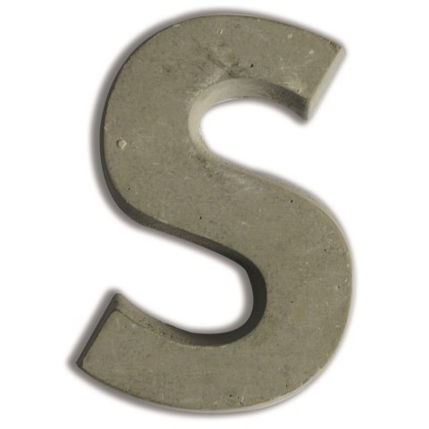 Litera S z betonu H:5 cm Litera S z betonu H:5 cm