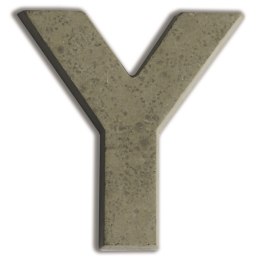 Litera Y z betonu H:5 cm