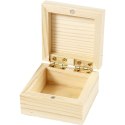 Pudełko z drewna na Biżuterię 6x6x3,5 cm Pudełko z drewna na Biżuterię 6x6x3,5 cm